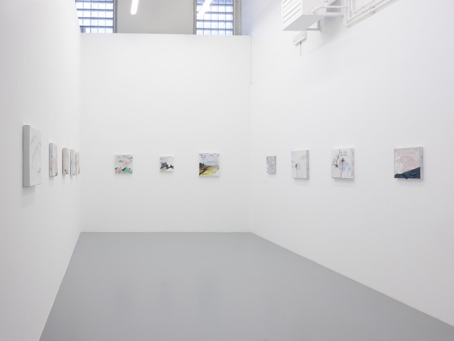 Urban Zellweger, Panorama (Pizzabox XXXI-XLIII), Installation view, 2022, CAN Centre d’Art Neuchâtel, Photo: S. Verdon