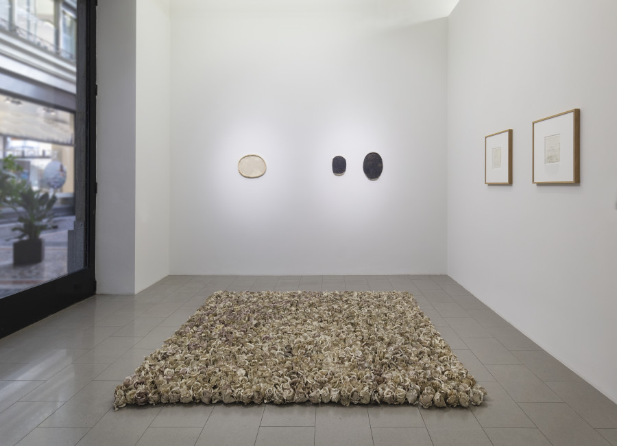Installation view of Lawrence Carroll’s exhibition, Buchmann Galerie Lugano, 2022-2023, Buchmann Galerie Lugano and the estate of the artist, photo: Antonio Maniscalco