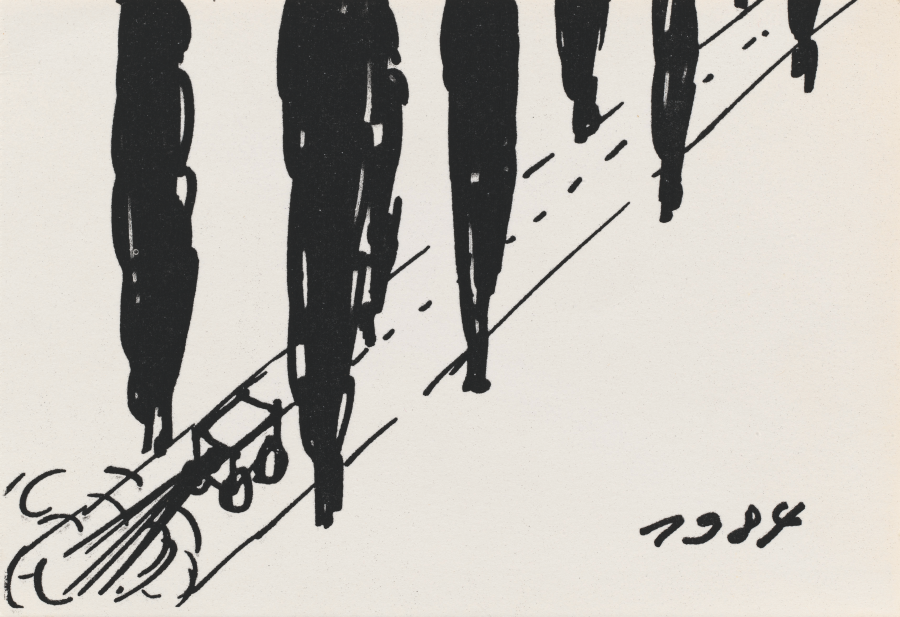 Roman Signer, Skizze zu einem Film (Zwei Ballone), 1983, Julius Bär Kunstsammlung, © Roman Signer