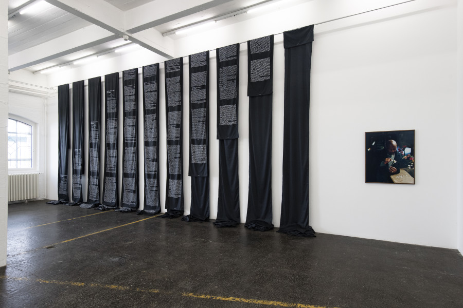 Éric Baudelaire, The Man with the Flower in His Mouth, 2021; L’Homme à la fleur, 2021. Courtesy: the artist. Photo: Kunst Halle Sankt Gallen, Sebastian Schaub.