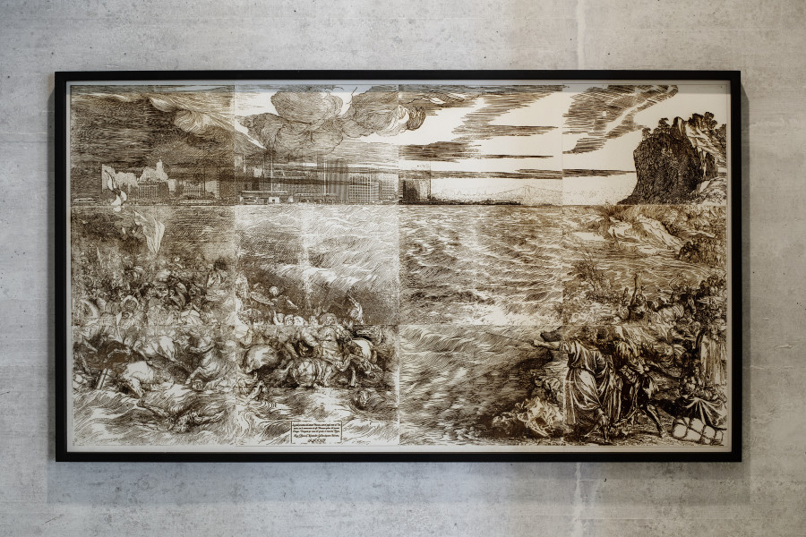 Alexander Hahn, Titian’s the Drowning of the Pharaoh's Host in the Red Sea revisited, 2015/22, Photo: Stefan Rohner. © 2022, ProLitteris, Zürich