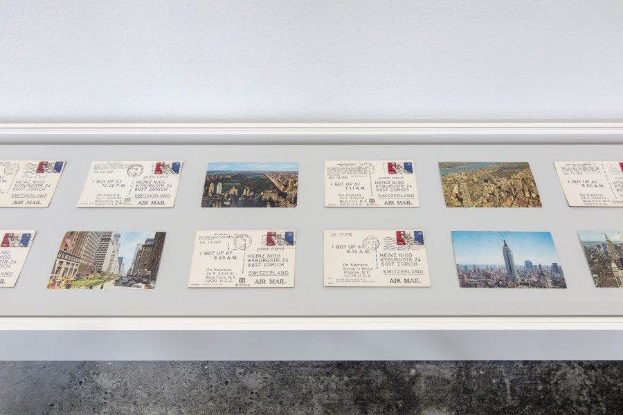 On Kawara, 1 GOT UP, 1975, Kunstmuseum St.Galien, © One Million Years Foundation, Photo: Stefan Rohner