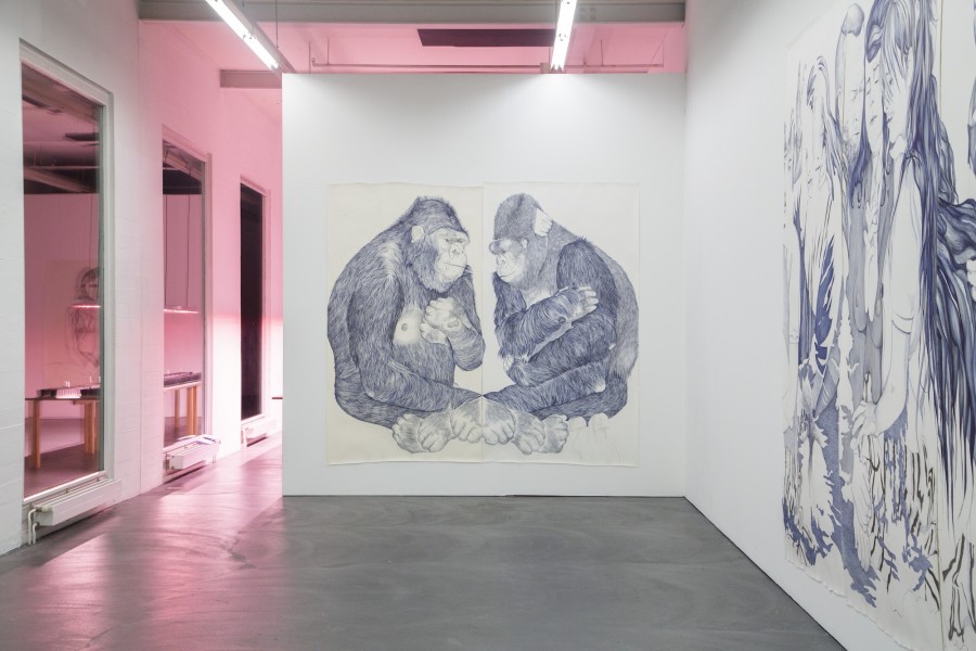 Marlene McCarty, GROUP 10.3 (Sorry.Baby.), 2008. Courtesy the artist. Installation view Kunsthaus Baselland 2020. Photo: Patricia Grabowicz