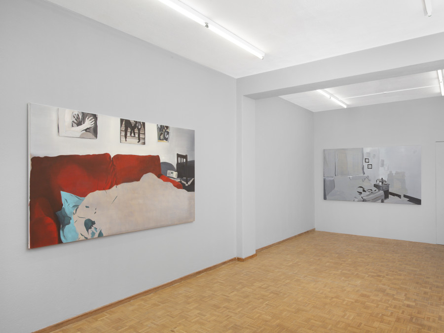 Exhibition view, Deborah-Joyce Holman, Beautiful and tough as chestnut/stanchions against our nightmare of weakness, Sentiment, 2022. Photo: Philipp Rupp. Courtesy: of Sentiment and the artist