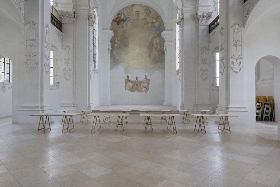 Installation view, Emanuel Rossetti: Beatitude, Abbatiale Bellelay, 2022, Photo: Gina Folly