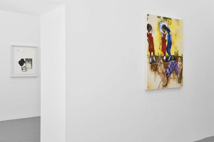Installation view - Amina Benbouchta & M'barek Bouhchichi, Colours of my dream, © Zoé Aubry, courtesy Fabienne Levy