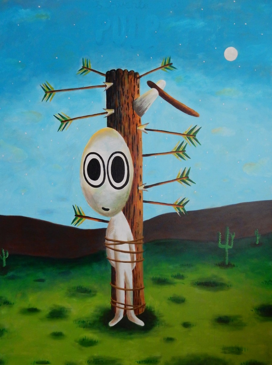 M.S. Bastian / Isabelle L., «Les aventures de Pulp», 2019–2020, Acryl auf Leinwand, 160 x 120 cm © M.S. Bastian / Isabelle L.