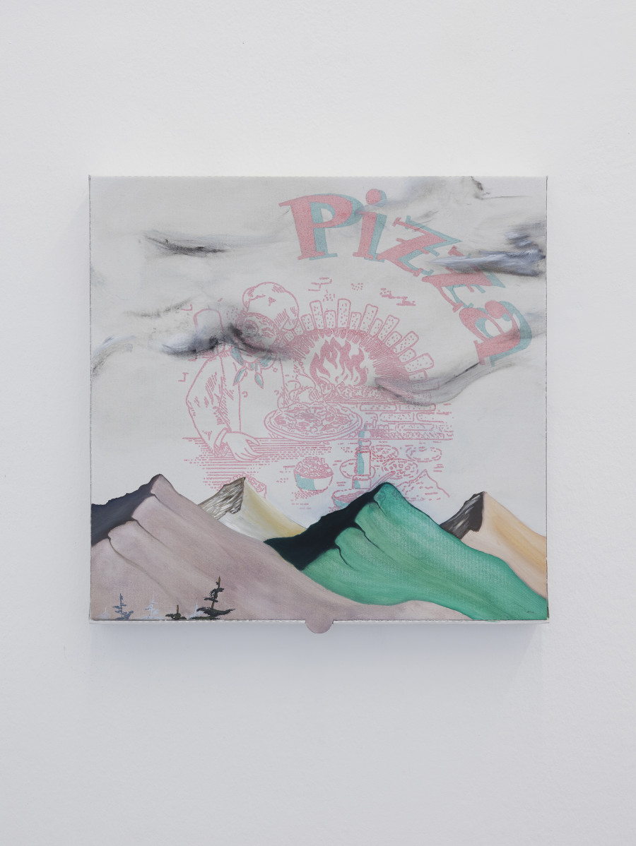 Urban Zellweger, Panorama (Pizzabox XXXI-XLIII), Installation view, 2022, CAN Centre d’Art Neuchâtel, Photo: S. Verdon