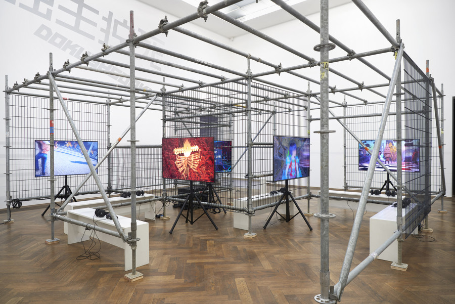 LuYang, LuYang Vibratory Field, Kunsthalle Basel, 2023. Exhibition view. Photo: Philipp Hänger / Kunsthalle Basel