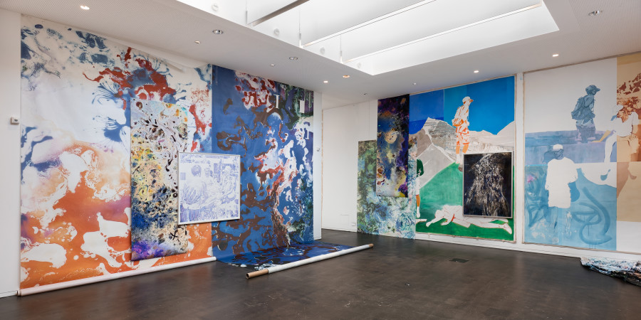 Exhibition view, Les frontières sont des dessins, Galerie C, 2022.