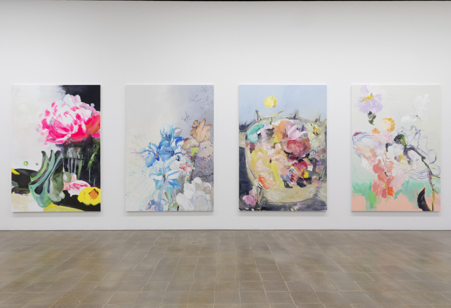 xhibition view Galeries Kunsthaus Centre d’art Pasquart 2022: Barbara Ellmerer, Organell Margulis 1-4, 2022, Courtesy the artist and Galerie Andres Thalmann, Zürich. Photo: Guadalupe Ruiz