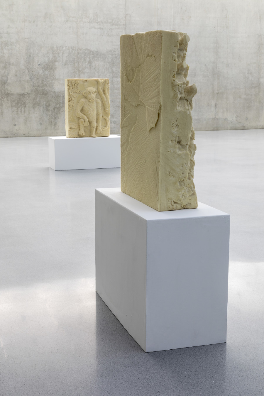 Peter Fischli Installation view, second floor, Kunsthaus Bregenz, 2020 Reliefs (Monkeys), 2019 Photo: Markus Tretter Courtesy of the artist © Peter Fischli, Kunsthaus Bregenz