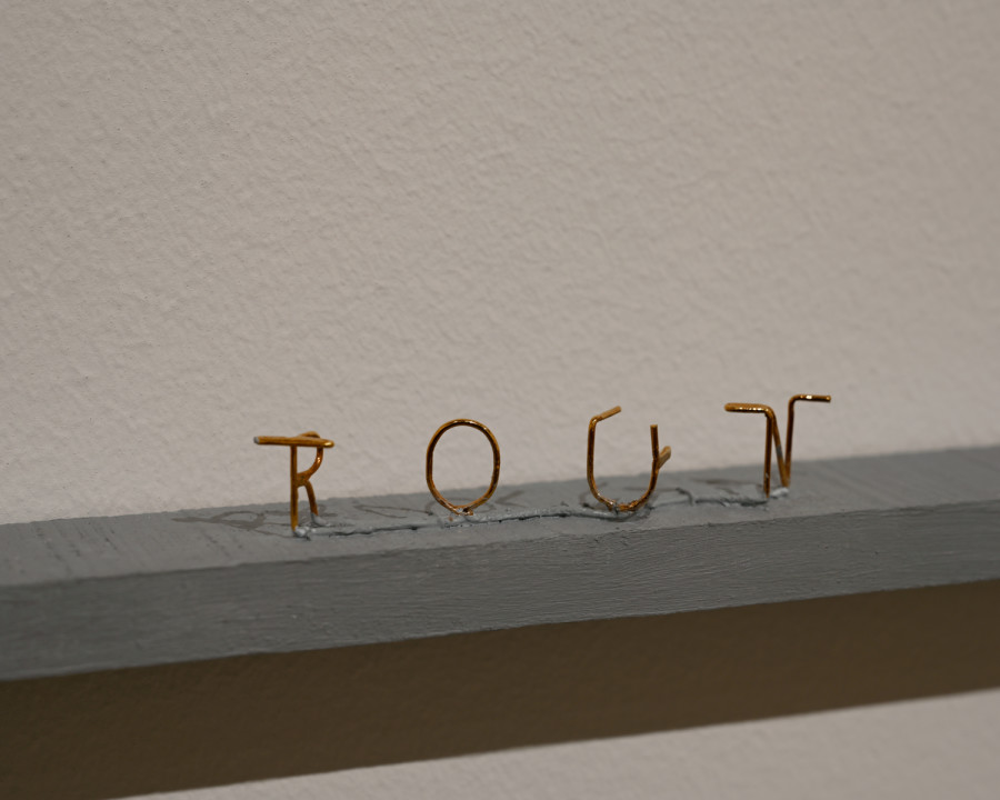 Exhibition view, Markus Raetz, Le reflet des mots, Fondation Jan Michalski, 2022. Photo Fondation Jan Michalski © Leo Fabrizio