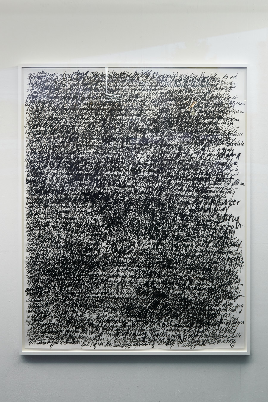 Nicole Bachmann, around in spirit, 2021. Indian ink on 120gsm paper. Framed. 190 x 150 cm. Courtesy of the artist and VITRINE. Photographer: Nici Jost.