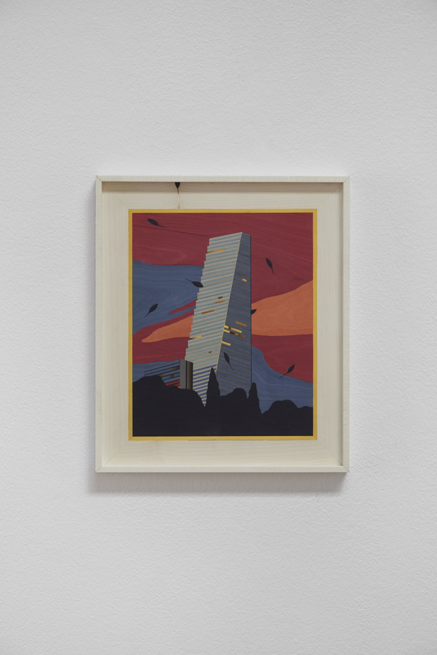 Camille Blatrix, installation view, Standby Mice Station, Kunsthalle Basel, 2020, view on Roche Tower (Spring), 2020. Photo: Philipp Hänger / Kunsthalle Basel. Courtesy of the artist; Galerie Balice Hertling, Paris, and Andrew Kreps Gallery, New York