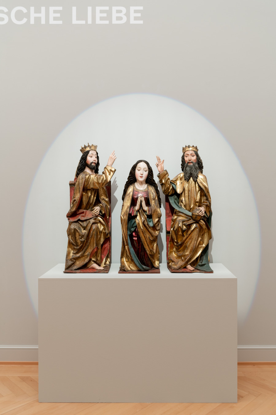 Heinrich lselin and workshop (Meister des Meersburger Verkündigungsaltars), Die Marienkronung, um 1500, Donation Annette Bühler 2016, Photo: Sebastian Stadler