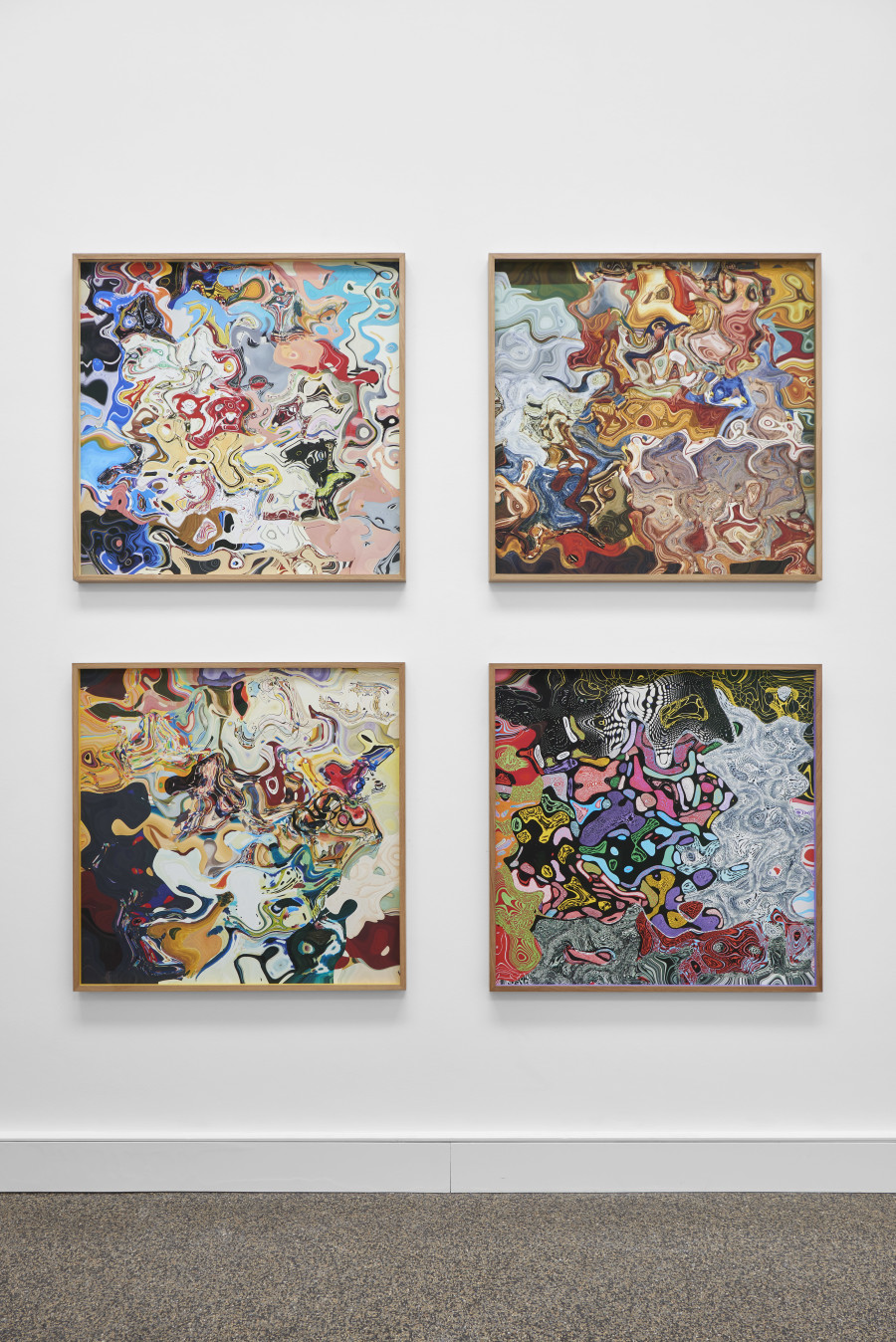 Exhibition view, Daniel Canogar, Hidden Tides, Wilde 2021-2022.