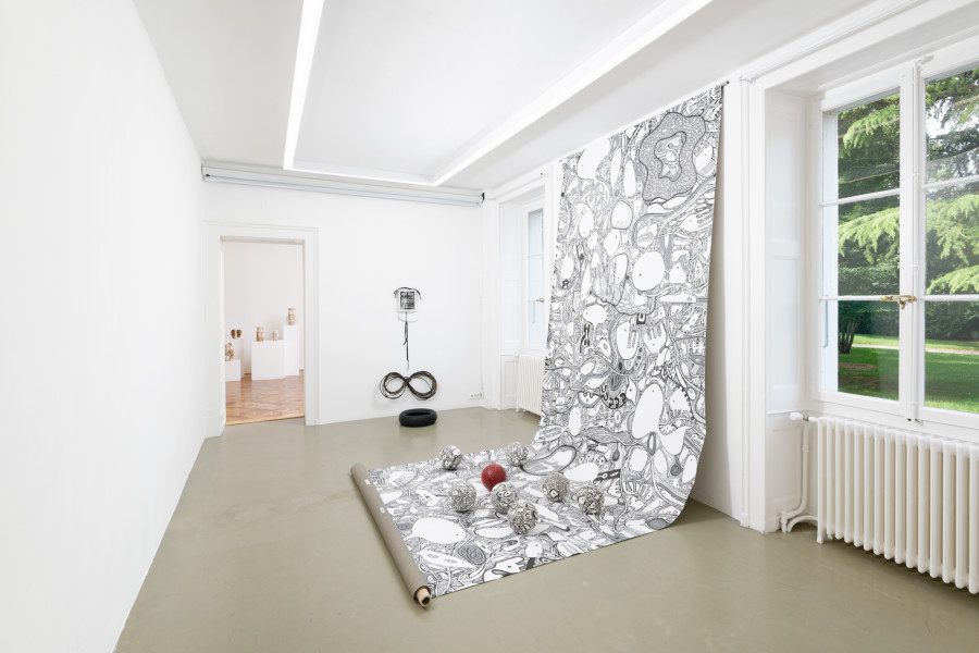 Exhibition view, Dust specks on the sea, Contemporary sculpture in the french Caribbean and Haïti, Villa du Parc, 2022. Photo credit: Aurélien Mole