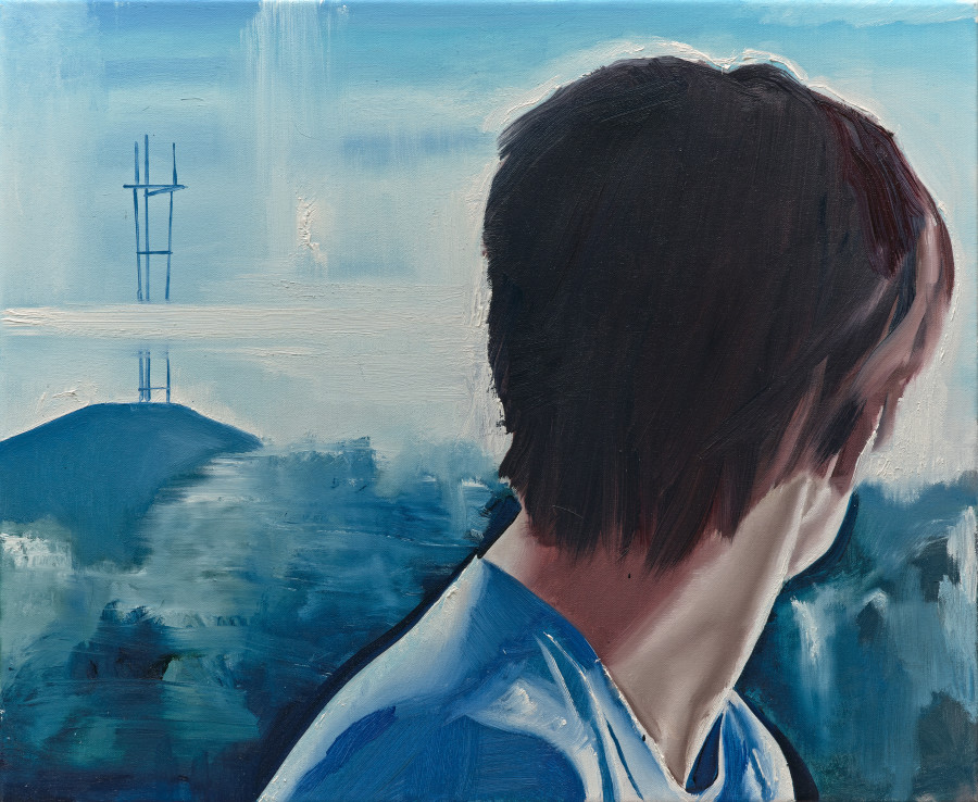 Wilhelm Sasnal, Sutro Tower, 2013. Oil on canvas, 46 × 55.8 cm. Fondation Beyeler, Riehen/Basel © Wilhelm Sasnal  Photo: Robert Bayer