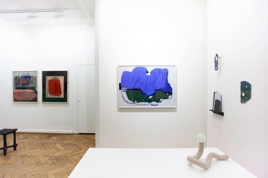 Exhibition view, Reality is a Perspective, Daniel Karrer, Clare Goodwin, Fabio Hendry, Herrmann Germann Conspirators, 2022