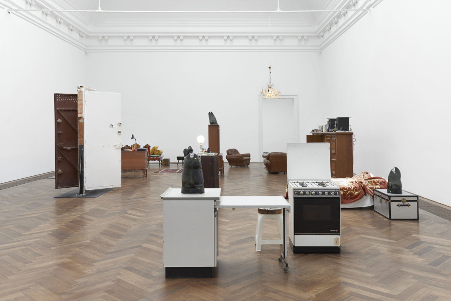 Installation view, Lydia Ourahmane, Barzakh, Kunsthalle Basel, 2021. Photo: Philipp Hänger / Kunsthalle Basel