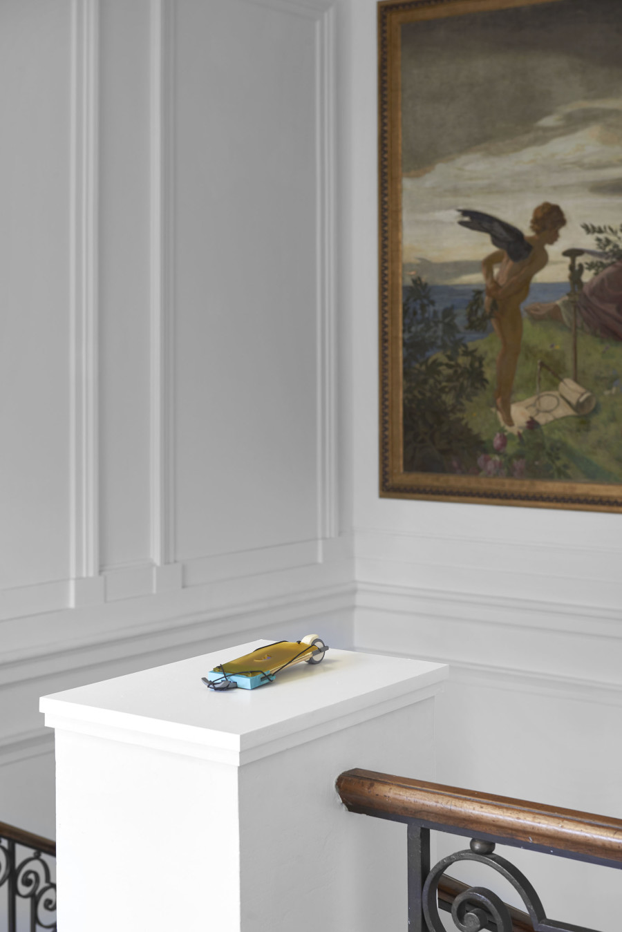 Camille Blatrix, installation view, Standby Mice Station, Kunsthalle Basel, 2020, view on Winter Guard, 2020. Photo: Philipp Hänger / Kunsthalle Basel. Courtesy of the artist; Galerie Balice Hertling, Paris, and Andrew Kreps Gallery, New York