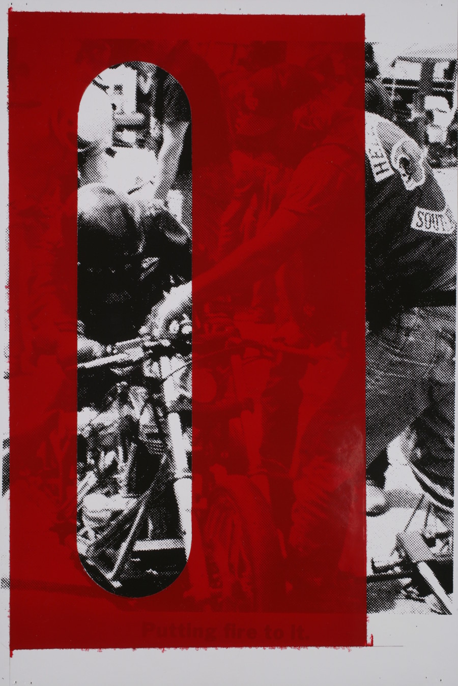 Steven Parrino Putting fire to it, 1989 Vernis auf Papier / Vernis on paper 45,5 x 30,3 cm Courtesy Parrino Family Estate / Musée des beaux-arts de La Chaux-de-Fonds Foto / Photo: Pierre Bohrer, Le Locle