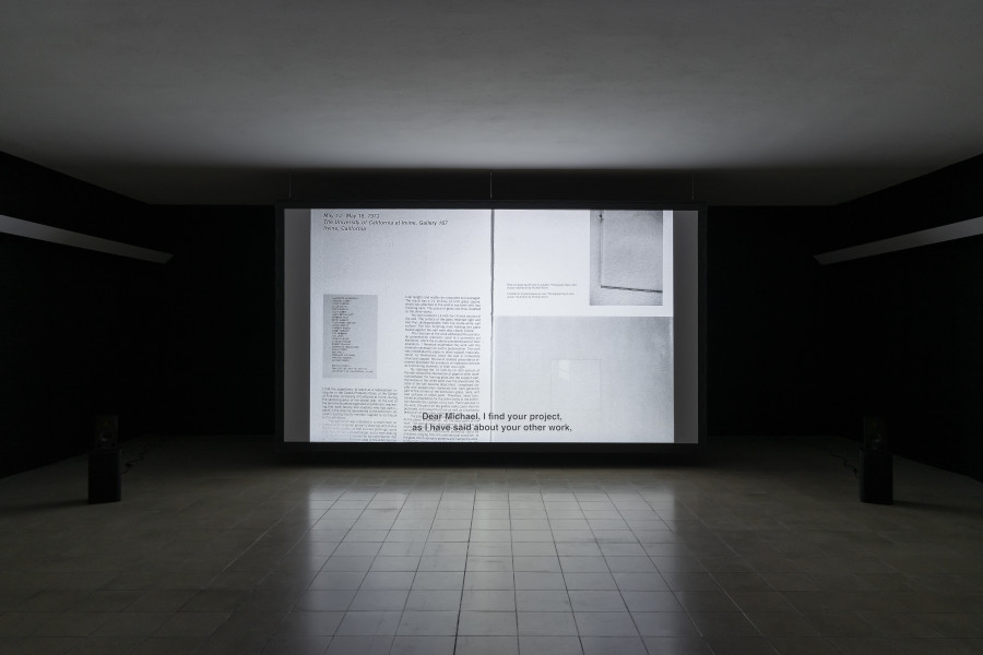 Silvia Kolbowski, Missing Asher, 2019. Silvia Kolbowski, Who will save us?, exhibition view, Kunsthaus Glarus, 2022. Courtesy the artist. Photo: Gunnar Meier