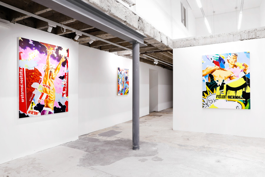 Exhibition view, Norbert Bisky, Unrest, Fabienne Levy, 2020-2021. Photo credits: © Neige Sanchez. Courtesy of the Artist and Fabienne Levy