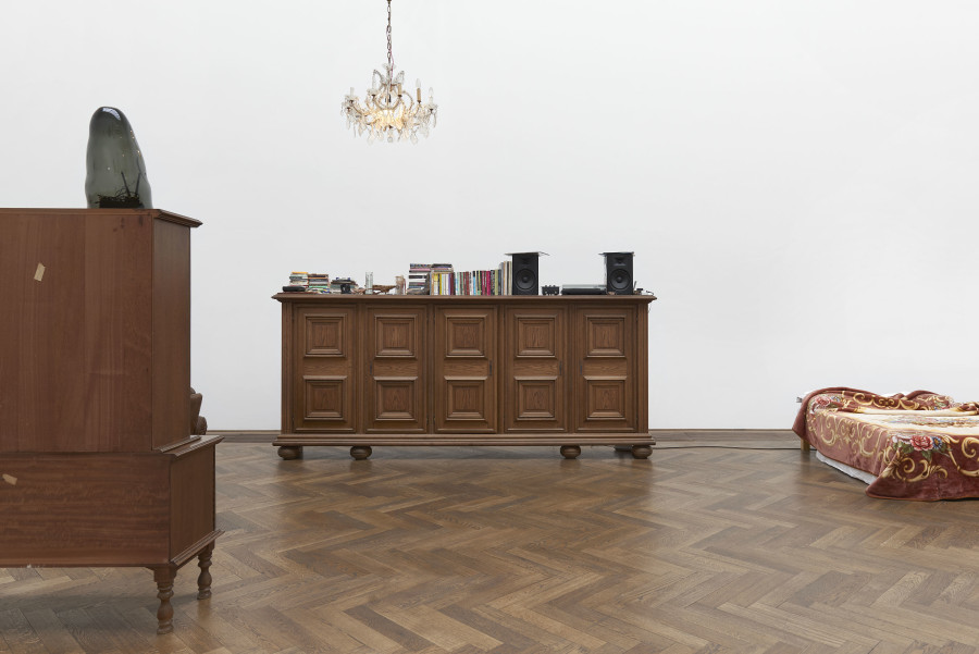 Installation view, Lydia Ourahmane, Barzakh, Kunsthalle Basel, 2021. Photo: Philipp Hänger / Kunsthalle Basel