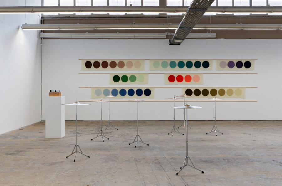 Fabia Zindel, Fritz Hauser, KLANGFÄCHER, 2022. Ausstellungsansicht / Installation view Kunsthaus Baselland 2022. Foto / Photo: Gina Folly