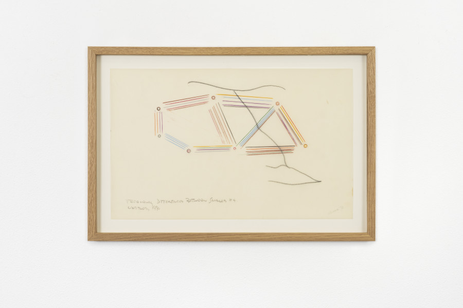 Max Neuhaus – Untitled, 1990; Drawing Study / Frequency Differences between Sources #4. Sound Work Location: Lake Luzern, CH (1990)