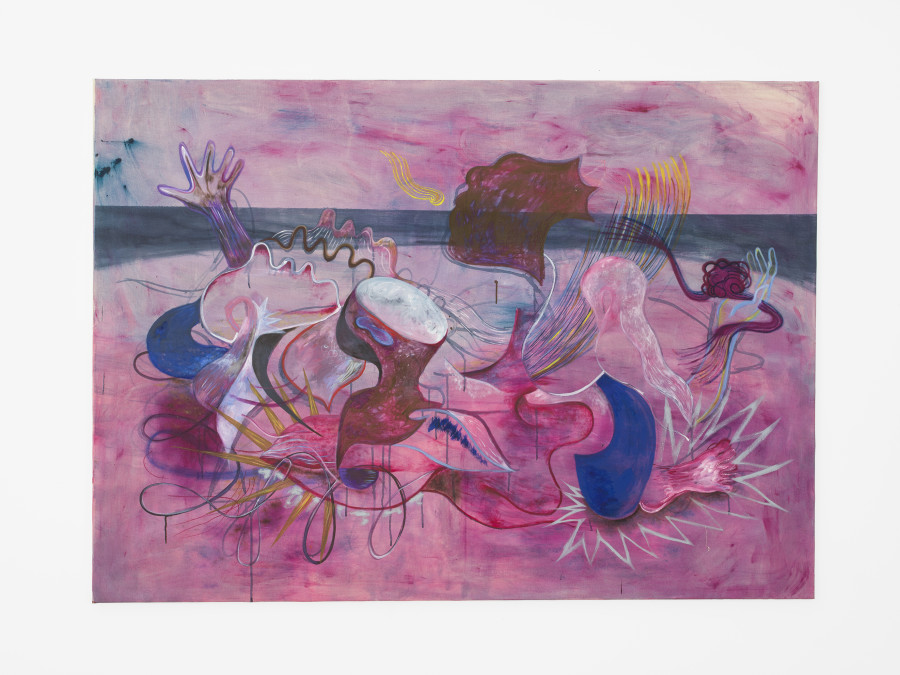 Melisa Sabir, Zerfall, Oil on Canvas, 180 × 130 cm, 2022 / Photo: Cedric Mussano / Courtesy: the artist and Kirchgasse Gallery