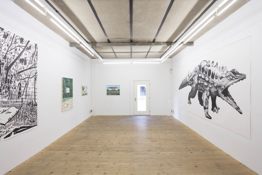 Exhibition view, Lukas Hirschhofer – Natural Habitat, sic! Elephanthouse, 2022. Photo credit: Andri Sta