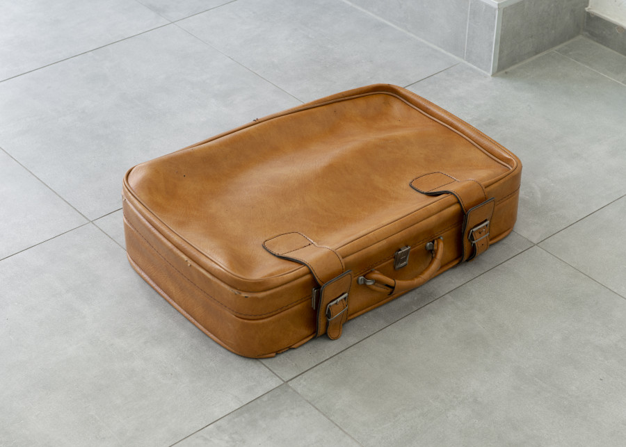 Grégoire-Cesare Marcel, Valise et moteur, 2021, suitcase and motor — Picture © Simon Rimaz