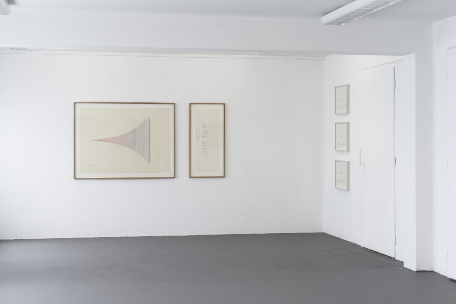 Exhibition view, Max Neuhaus, Sound Drawings, suns.works, 2022.