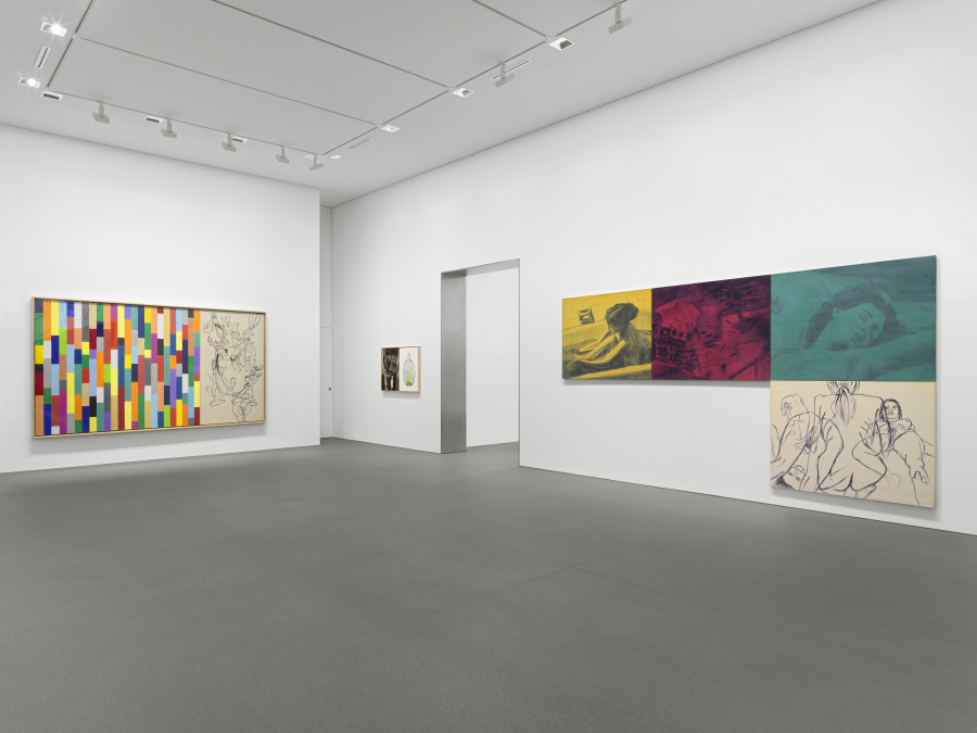 St. Moritz, Galerie Andrea Caratsch, David Salle – Early Work, 6.12.2021–22.4.2022, installation view.