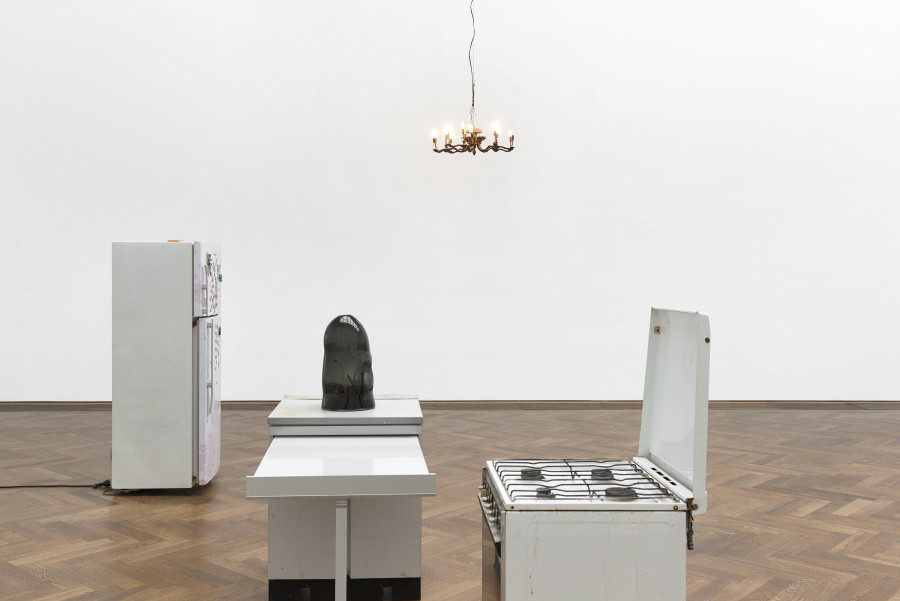 Installation view, Lydia Ourahmane, Barzakh, Kunsthalle Basel, 2021. Photo: Philipp Hänger / Kunsthalle Basel