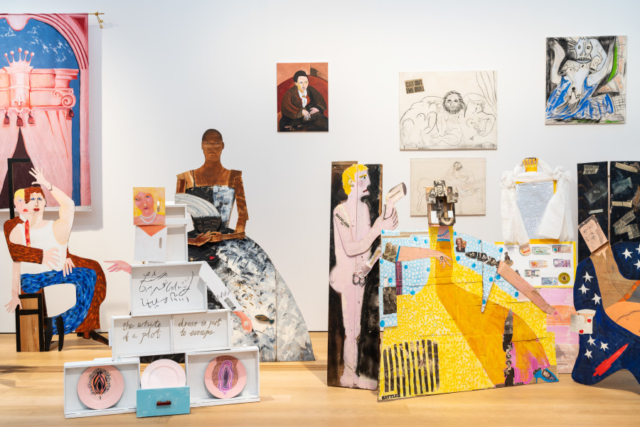 Exhibition view, Lubaina Himid, So Many Dreams, Musée cantonal des Beaux-Arts, 2022-2023. Photo : MCBA