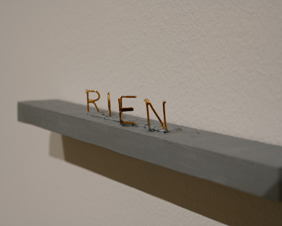 Exhibition view, Markus Raetz, Le reflet des mots, Fondation Jan Michalski, 2022. Photo Fondation Jan Michalski © Leo Fabrizio