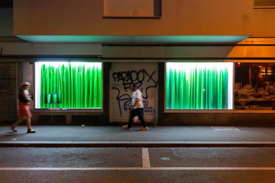 Joëlle Bischof & Robin Lütolf, Vorwand / Rückwand, Die Diele Gallery, Installation view, 2022