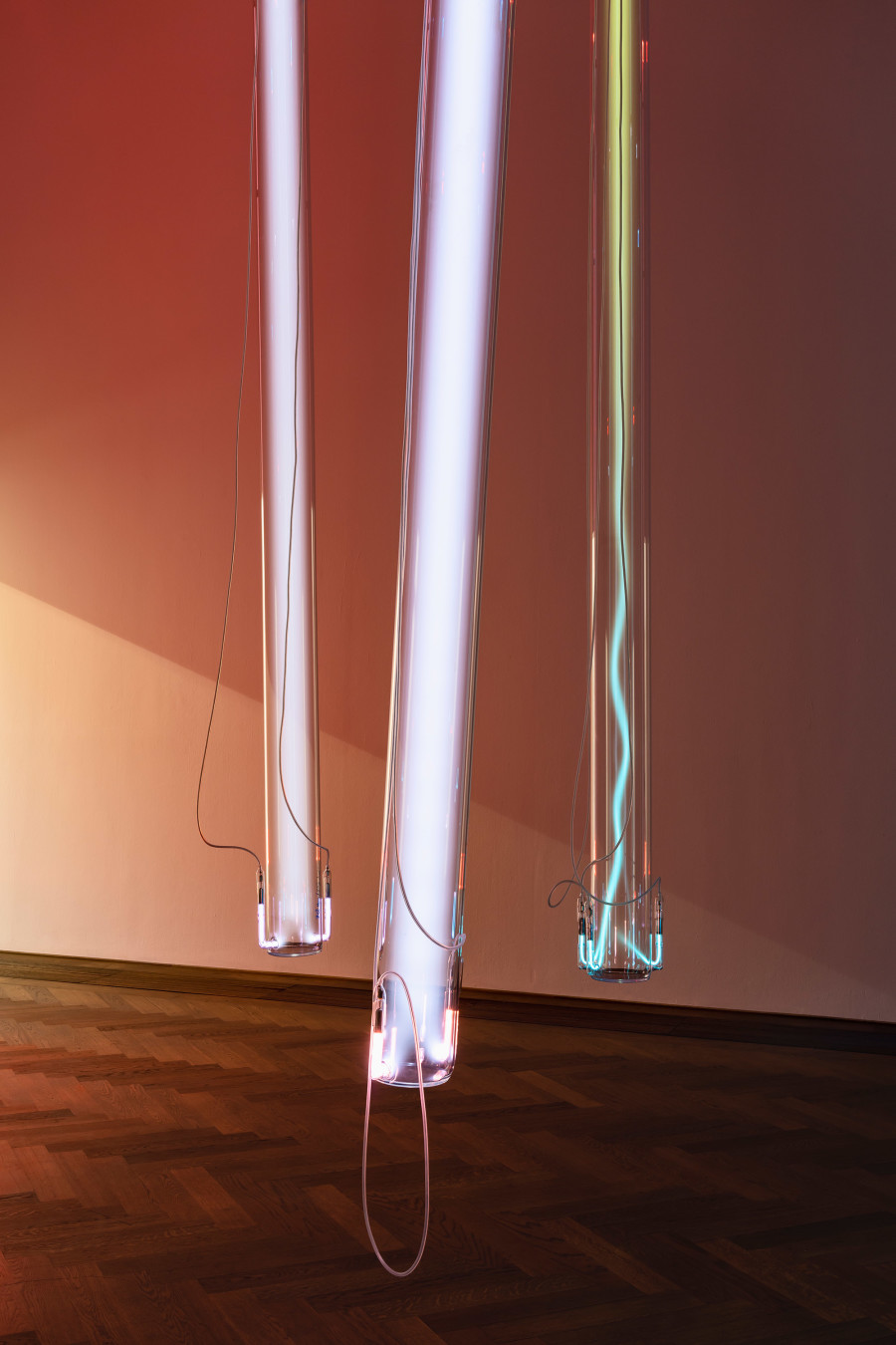 Raphael Hefti, installation view, Salutary Failures, Kunsthalle Basel, 2020, view on Message Not Sent, 2020 (detail). Photo: Gunnar Meier / Kunsthalle Basel. Courtesy of the artist.