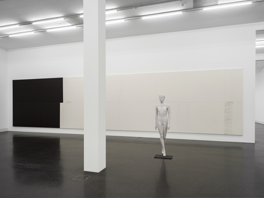 Installation view, Alvin Baltrop, Wade Guyton, Heimo Zobernig, Galerie Francesca Pia, Zurich, 2022. Photo: Cedric Mussano