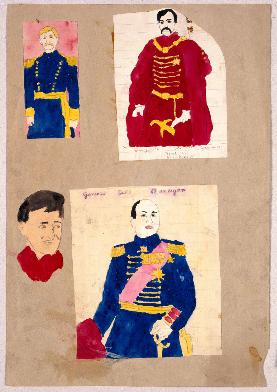 Darger, Henry, untitled, between 1930 and 1972 Watercolour and lead pencil on paper, 39,5 x 27,2cm Photo : AN – Collection de l’Art Brut, Lausanne © Kiyoko Lerner/ 2020, Prolitteris, Zurich