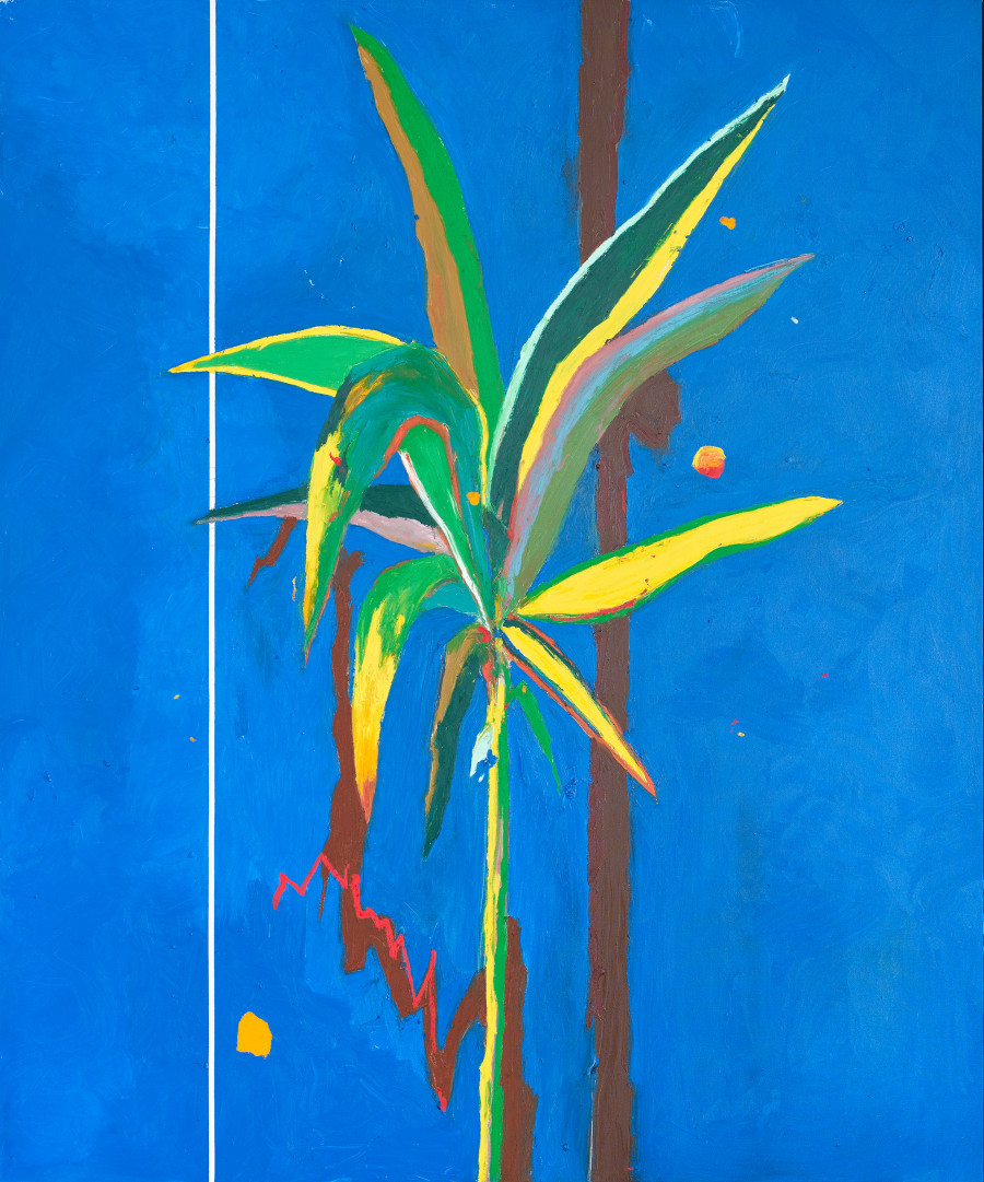 Harold Ancart, Untitled, 2017. Oil and pencil on canvas, wooden frame, 244 × 203 cm. Fondation Beyeler, Riehen/Basel © 2021, ProLitteris, Zurich Photo: Mark Niedermann