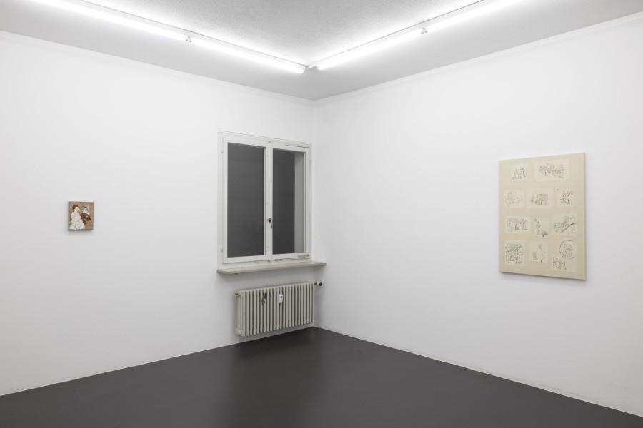 Installation view, Cosima zu Knyphausen, The End surprised me, Weiss Falk, 2022-2023. Photo credit: Gina Folly. Courtesy: Weiss Falk and the Artist