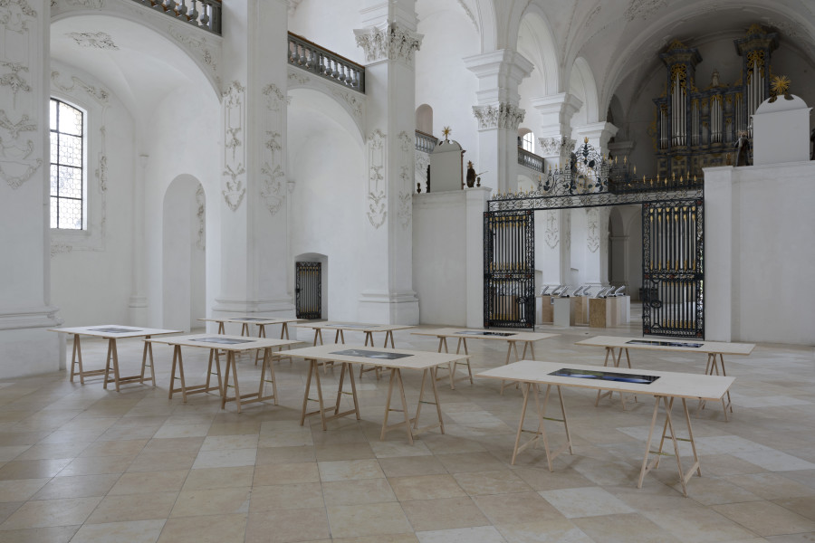 Installation view, Emanuel Rossetti: Beatitude, Abbatiale Bellelay, 2022, Photo: Gina Folly
