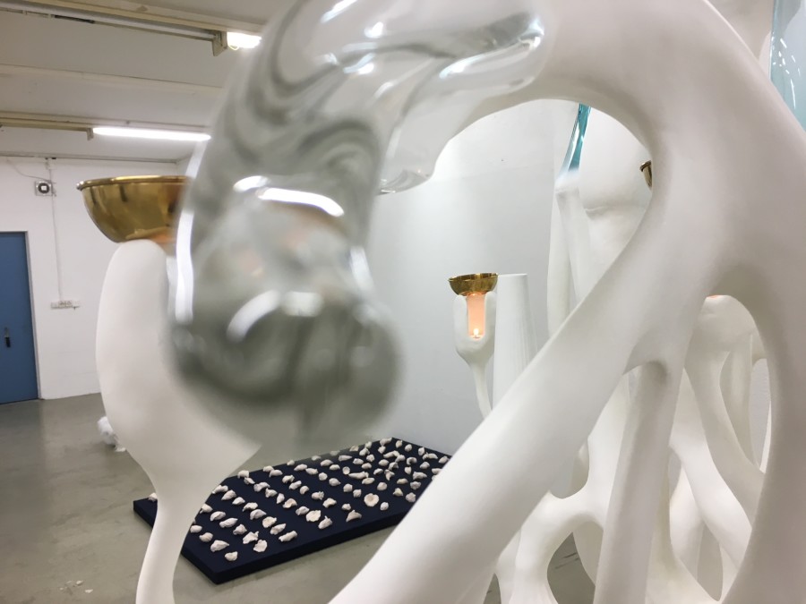 Group exhibition: Destination Paradise,Tim Hergersberg & Olga Titus, installation view, 2022, Dienstgebäude