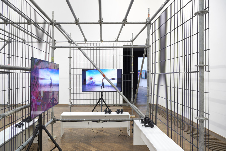 LuYang, LuYang Vibratory Field, Kunsthalle Basel, 2023. Exhibition view. Photo: Philipp Hänger / Kunsthalle Basel