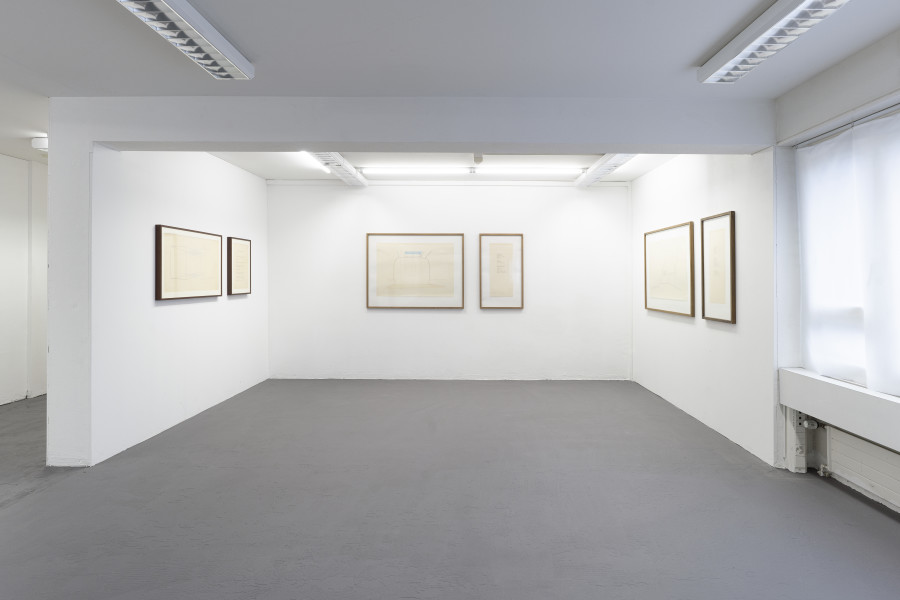 Exhibition view, Max Neuhaus, Sound Drawings, suns.works, 2022.